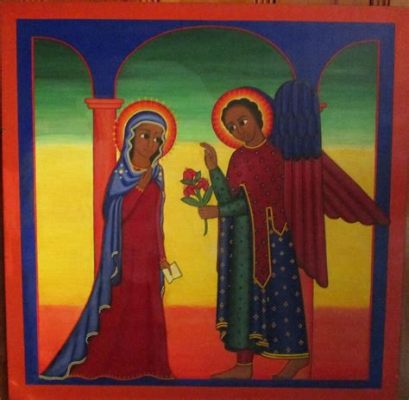 The Annunciation - A Symphony of Ethiopian Color and Spiritual Depth!